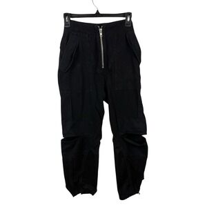 Sundays Anthropologie Black Cut Out Cargo‎ Utility Joggers Size XS/S?